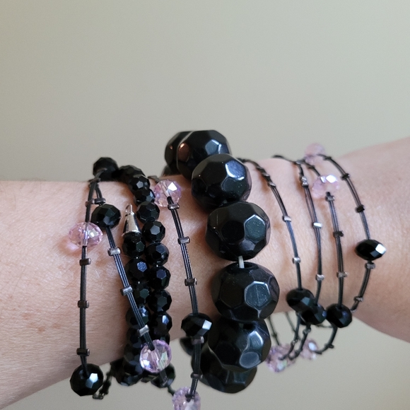 Faceted bead bracelet set - Picture 7 of 9